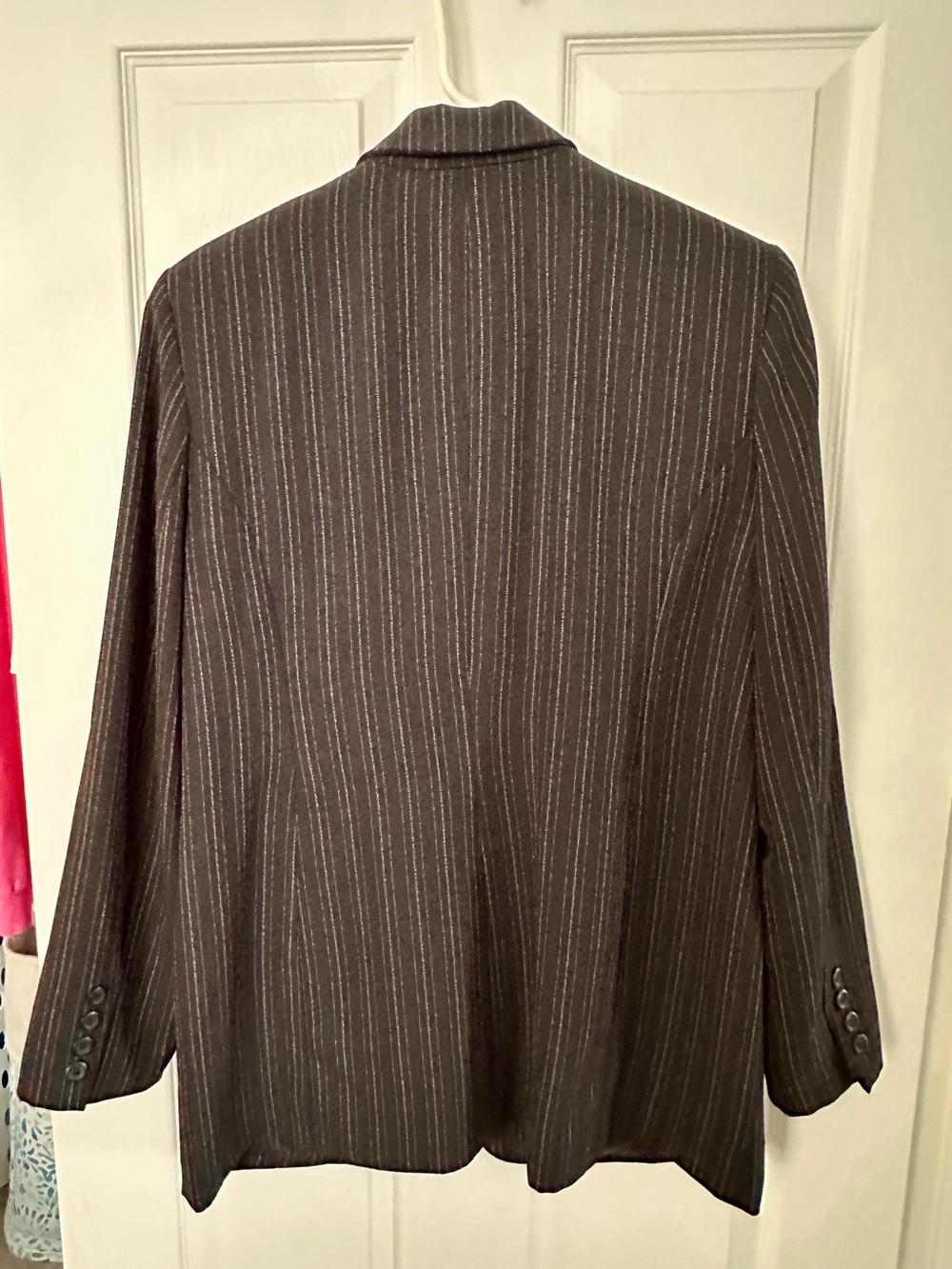 Karen Scott Black Pinstripe Women's Dress Pantsuit - Picture 7 of 7